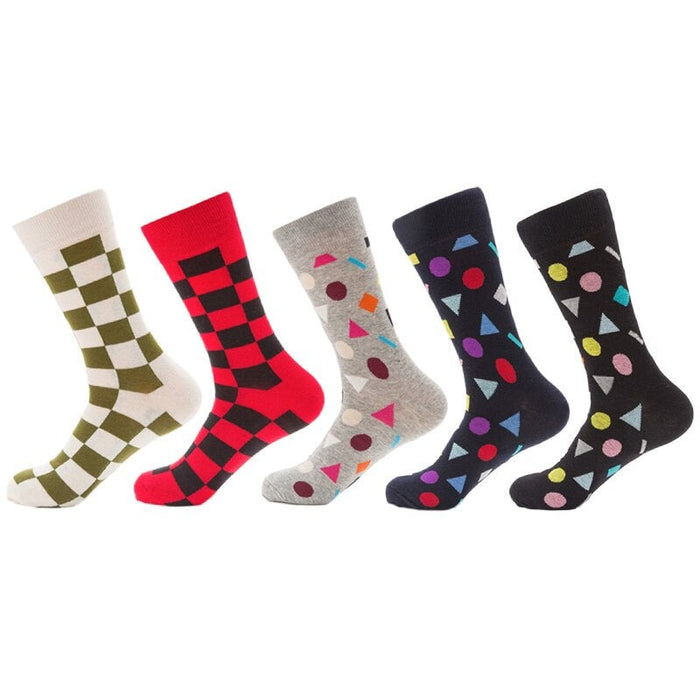Optic Puzzle Funny Combed Cotton Socks