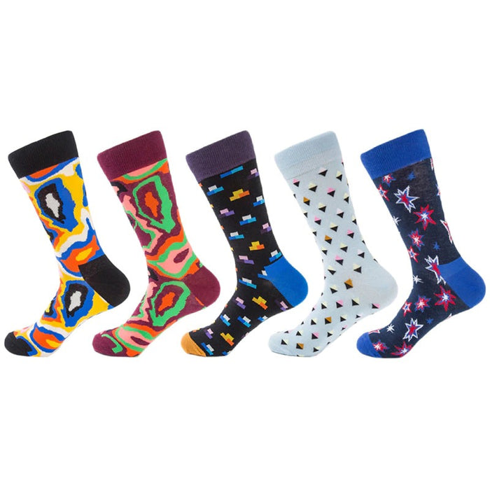 5 Pairs Pop Art Colorful Casual Sock