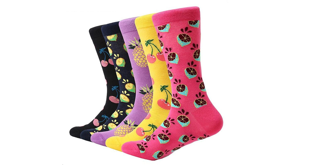 Fruits Cotton Business Casual Socks (5 Pack)