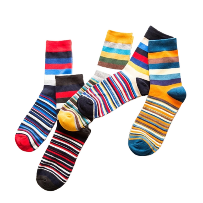 Rainbow Colorful Striped Cotton Socks