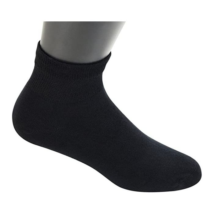 Non-Elastic 6 Pairs Diabetic Seamless Toe Bamboo Ankle Socks