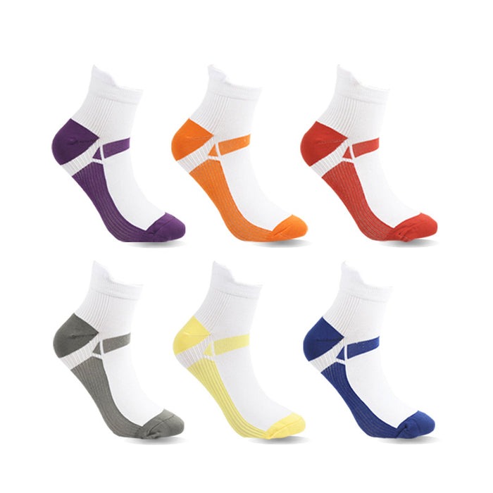Cycling Running Outdoor Short Tube Sports Compression Socks - Six Pairs