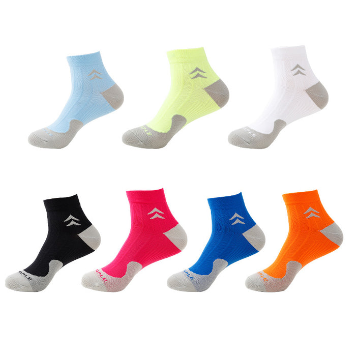 Multicolor Adult Fitness Socks Simple Socks - Six Pairs
