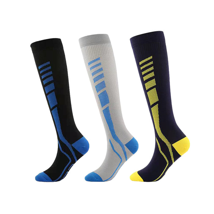 Sports Muscle Beautiful Leg Socks Leggings Men's And Women's Compression Socks - Three Pairs