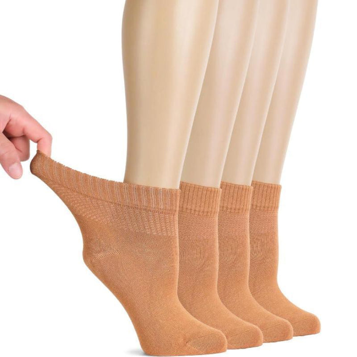 4 Pairs Bamboo Diabetic Socks – Non-Binding and Comfort