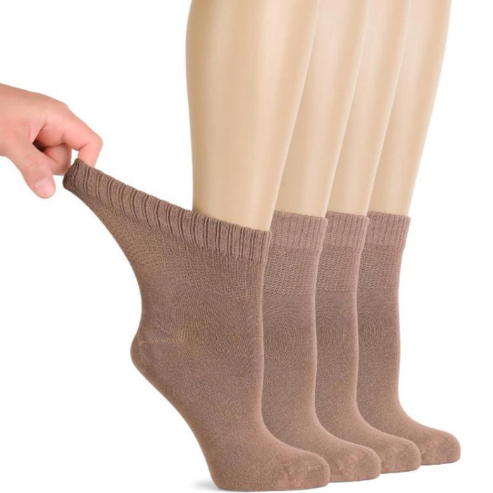 4 Pairs Bamboo Diabetic Socks – Non-Binding and Comfort