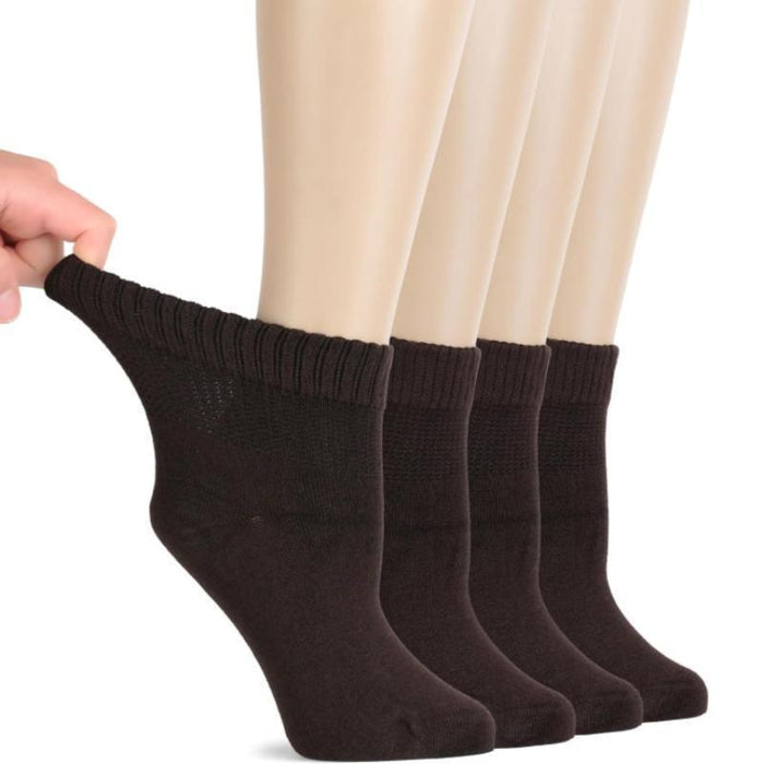 4 Pairs Bamboo Diabetic Socks – Non-Binding and Comfort