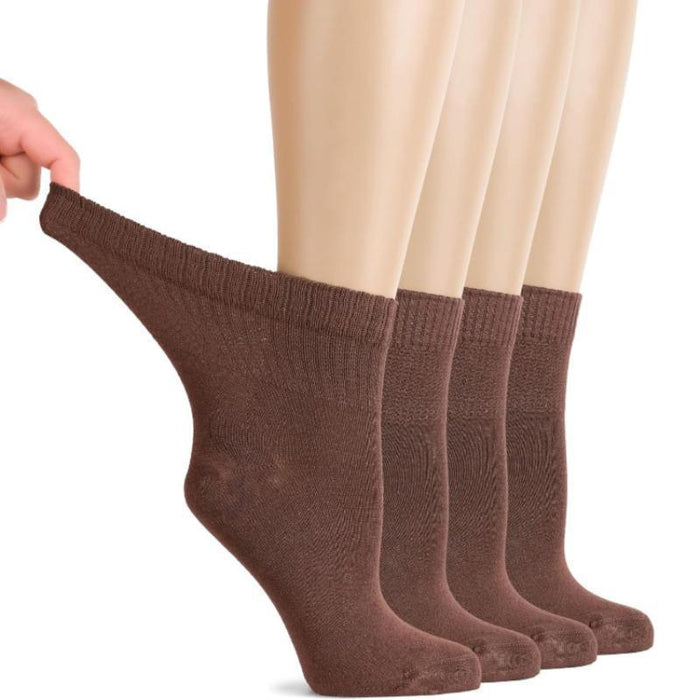 4 Pairs Bamboo Diabetic Socks – Non-Binding and Comfort