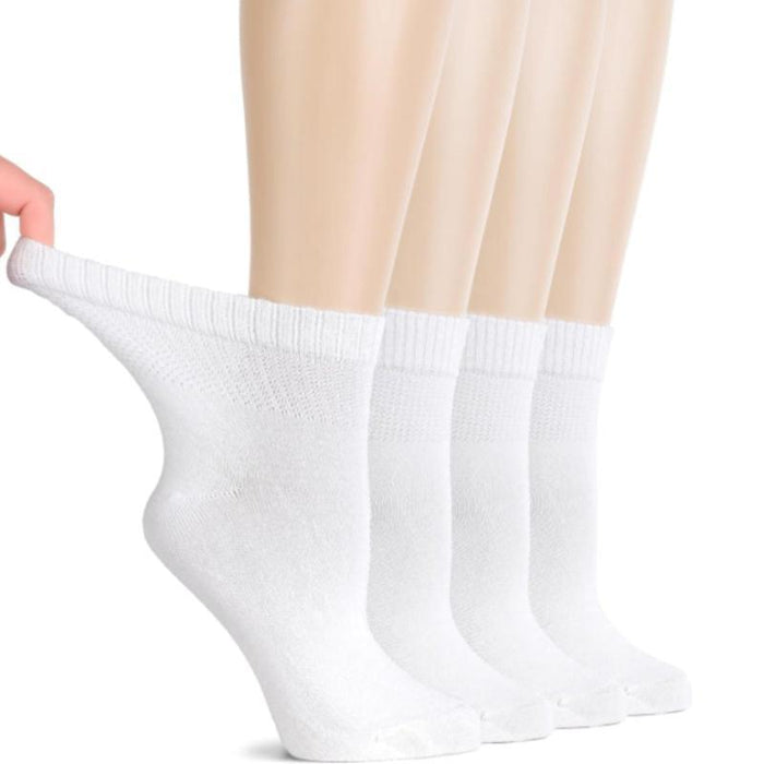 4 Pairs Bamboo Diabetic Socks – Non-Binding and Comfort