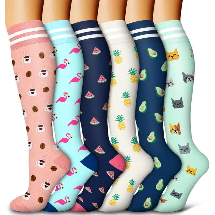 6 Pack Copper Compression Socks – Support and Circulation Boost