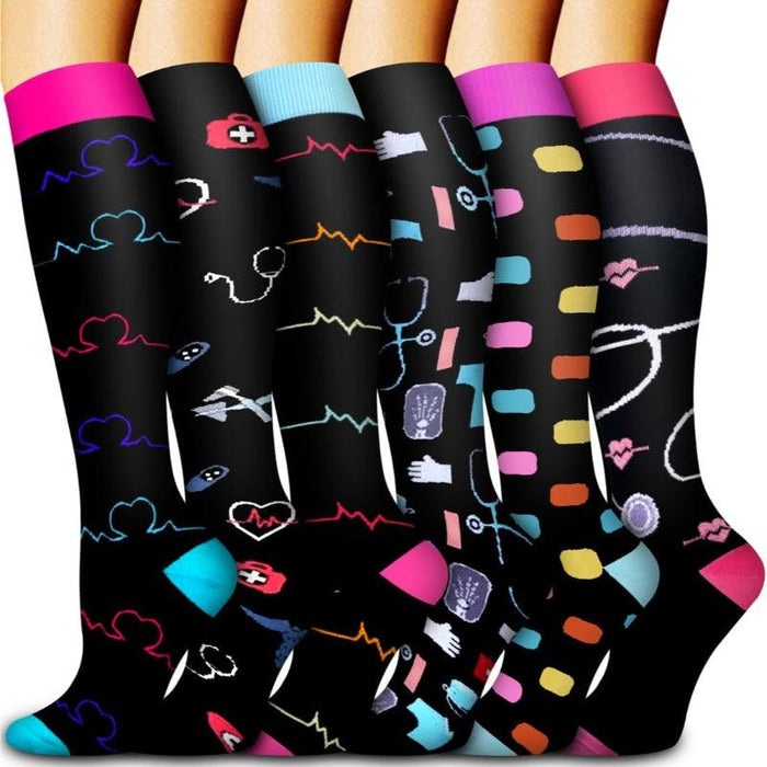 6 Pack Copper Compression Socks – Support and Circulation Boost