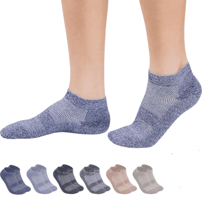 6 Pack Non Binding Low Diabetic Socks – Seamless and Comfortable