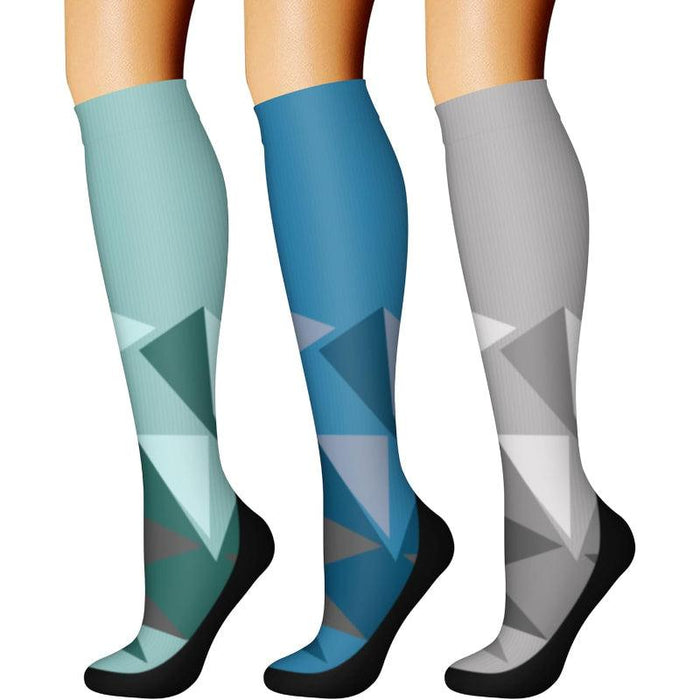 3-Pack Compression Support Socks - Comfort and Relief