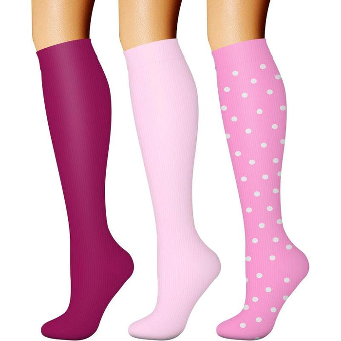3-Pack Compression Support Socks - Comfort and Relief
