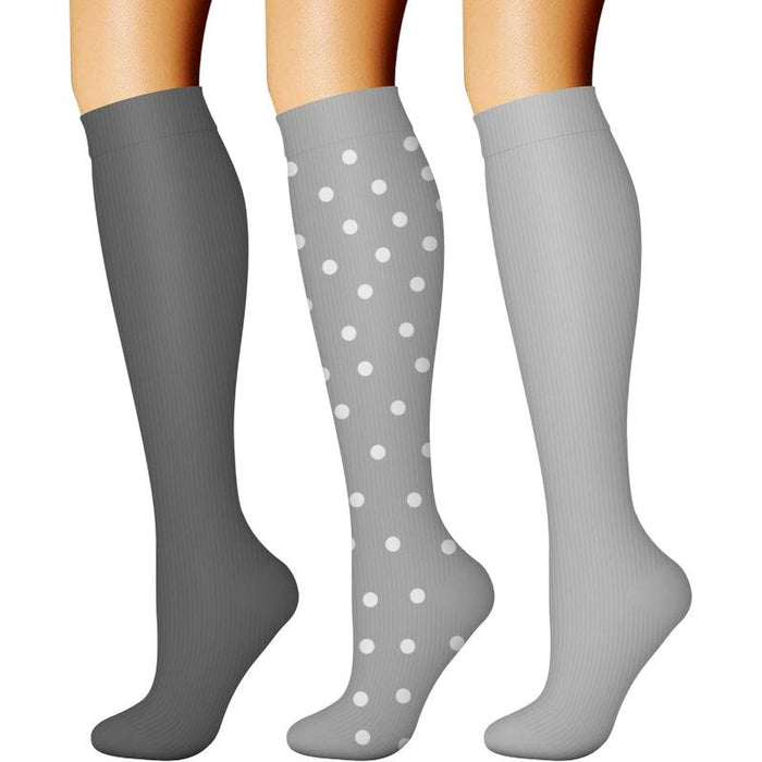 3-Pack Compression Support Socks - Comfort and Relief