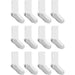 12 Pack Cushioned Crew Socks – Durable and Comfortable Fit - SOCKZ