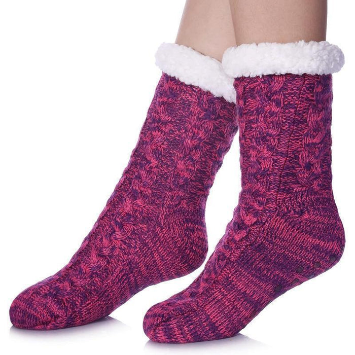 Fuzzy Style Gripper Diabetic Socks – Soft Secure and Supportive Fit