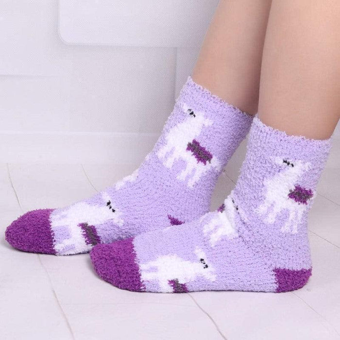 6-Pack Soft Plush Slipper Socks - Cozy Comfort for Cold Weather