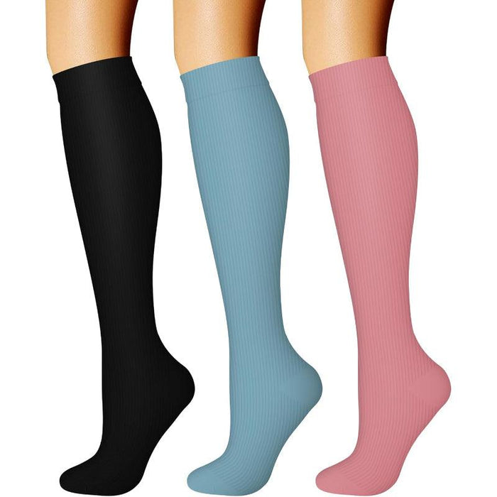 3-Pack Running Compression Socks - Support and Comfort