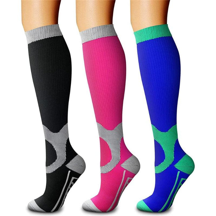 3-Pack Running Compression Socks - Support and Comfort