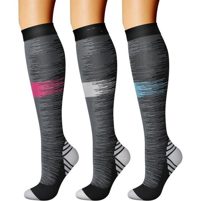 3-Pack Running Compression Socks - Support and Comfort
