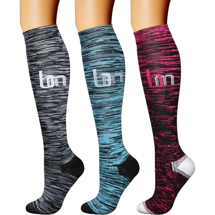 3-Pack Running Compression Socks - Support and Comfort