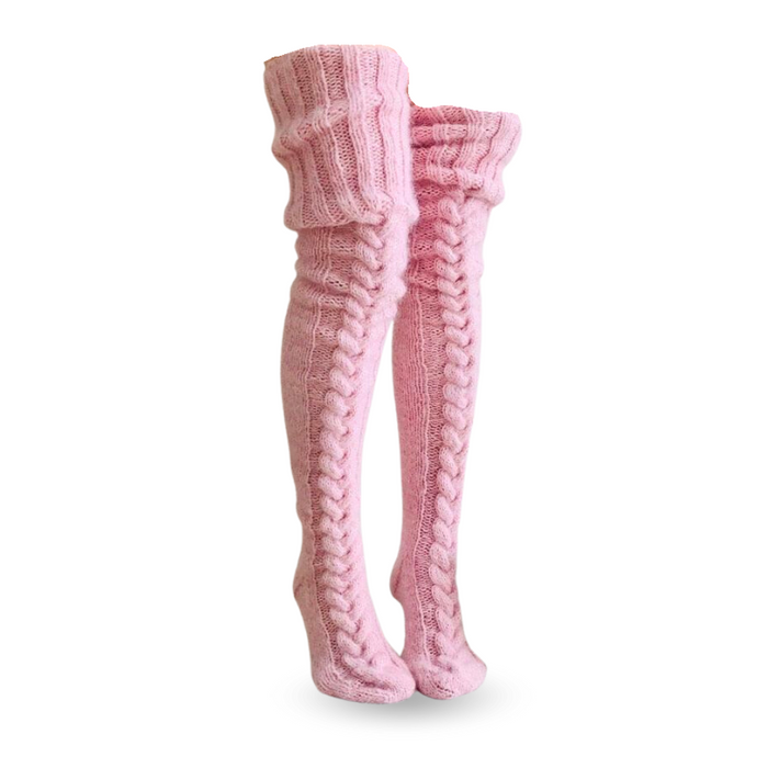 Thigh-High Wool Socks For Women