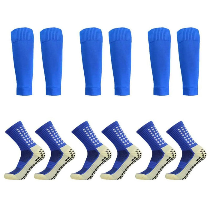 3-Pack Athletic Grip Socks - Non-Slip Performance and Comfort