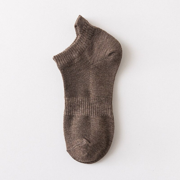 Unisex Spring Mesh Breathable Solid Color Cotton Socks