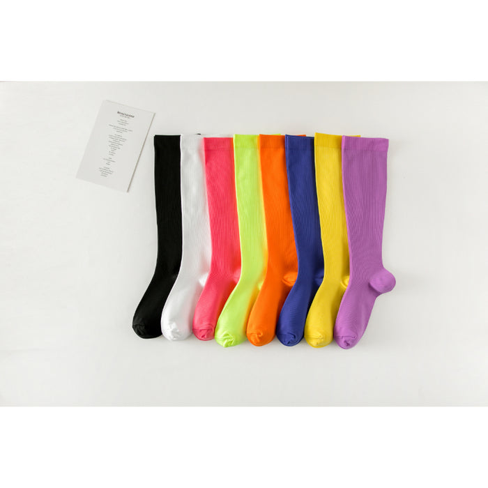 Compression Socks Candy Color Knee Socks