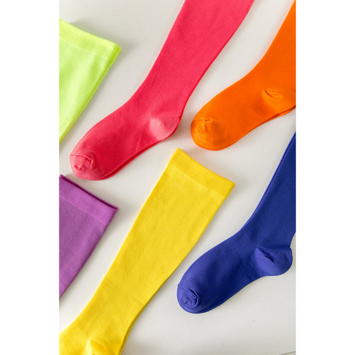Compression Socks Candy Color Knee Socks