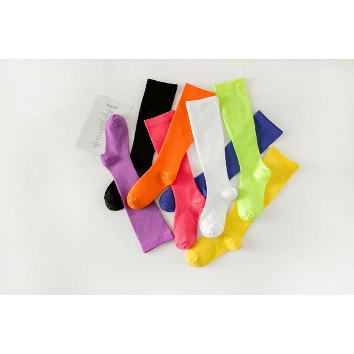 Compression Socks Candy Color Knee Socks