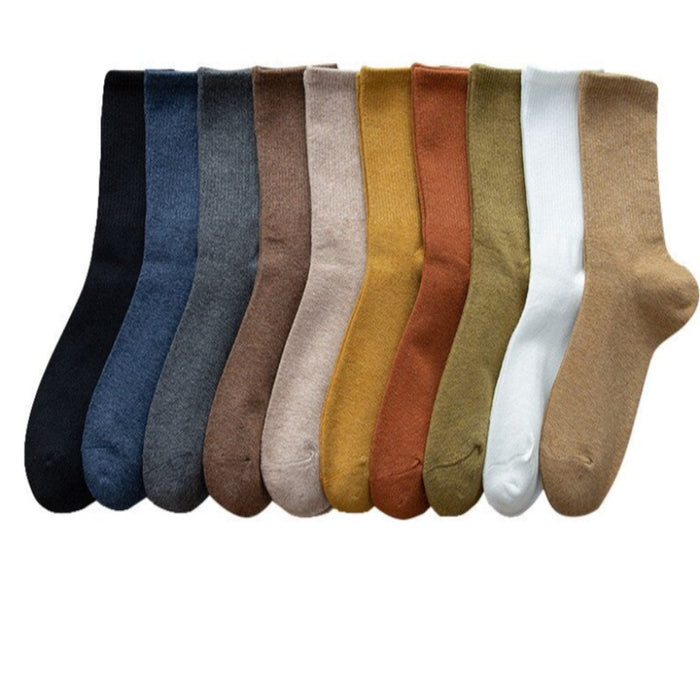 10 Pair Casual Solid Color Summer Winter Sock