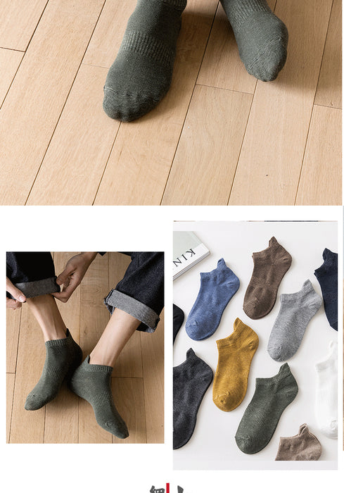 Unisex Spring Mesh Breathable Solid Color Cotton Socks