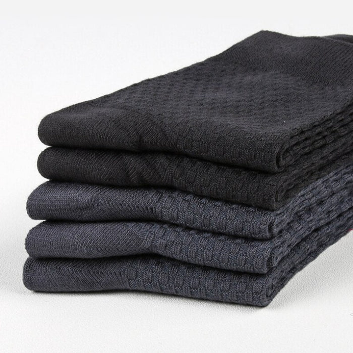 10 Pair Bamboo Fiber Classic Business Long Socks