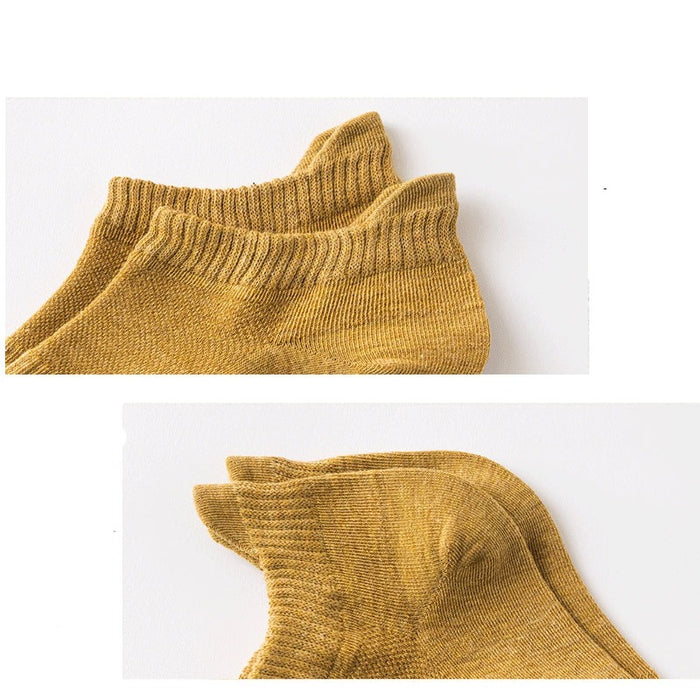 Unisex Spring Mesh Breathable Solid Color Cotton Socks