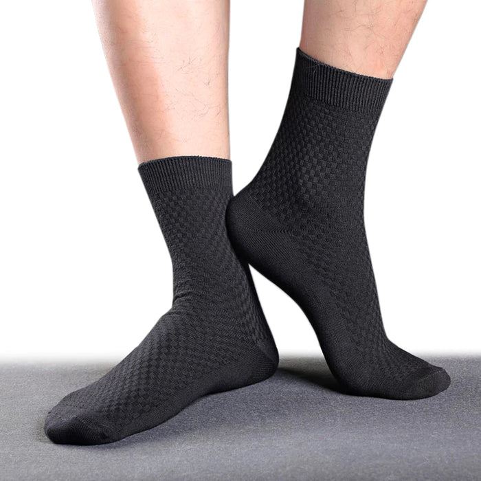 10 Pair Bamboo Fiber Classic Business Long Socks