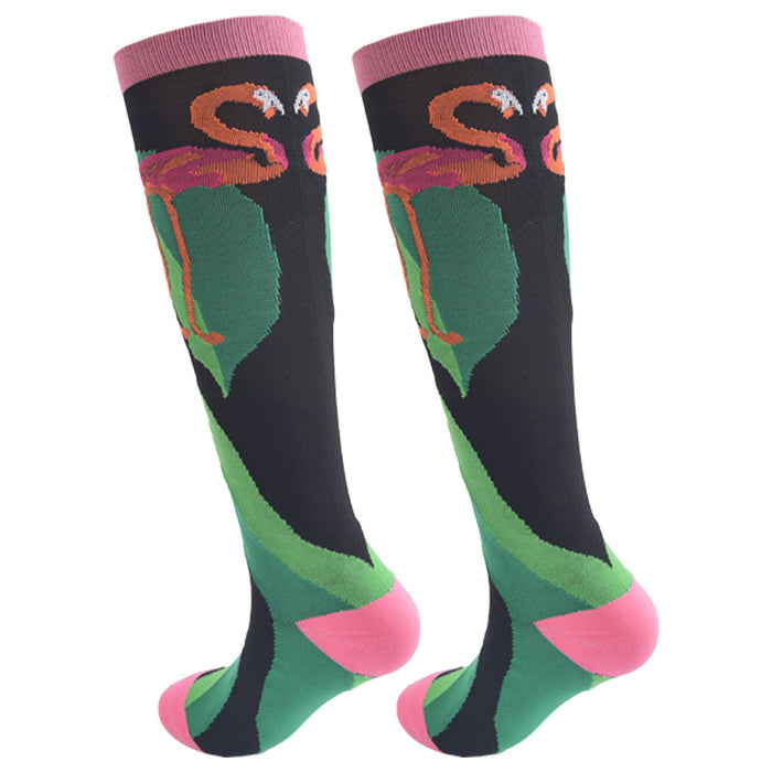 Leisure Sports Compression Socks Men's and Women's Outdoor Long Tube Compression Socks - Four Pairs