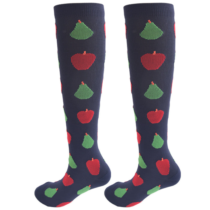 Leisure Sports Compression Socks Men's and Women's Outdoor Long Tube Compression Socks - Four Pairs