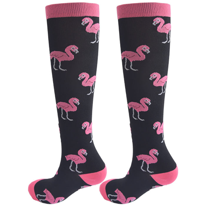 Leisure Sports Compression Socks Men's and Women's Outdoor Long Tube Compression Socks - Four Pairs