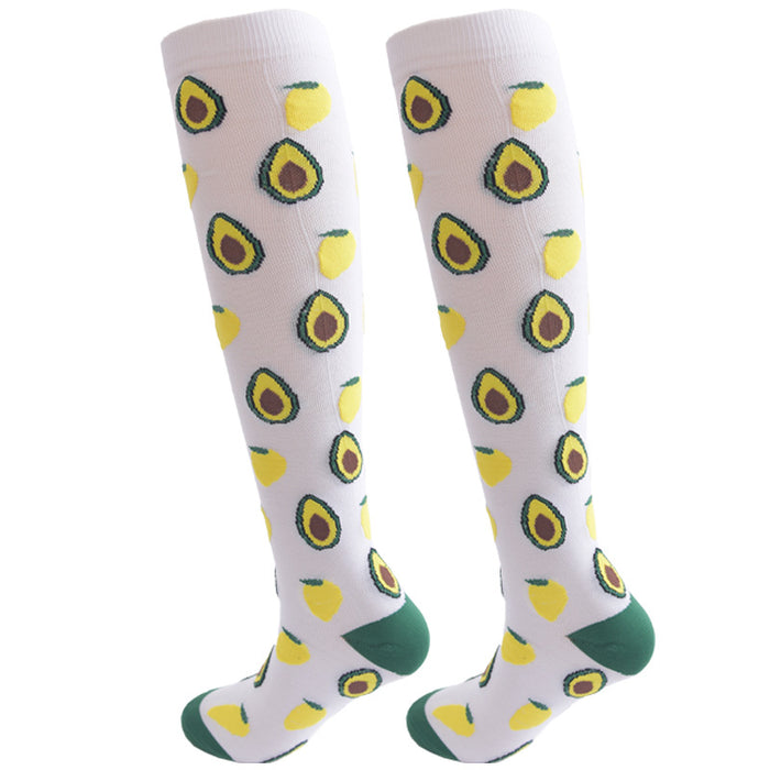 Leisure Sports Compression Socks Men's and Women's Outdoor Long Tube Compression Socks - Four Pairs