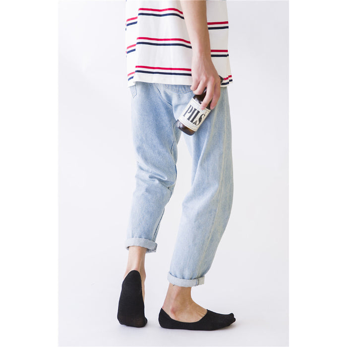 Cotton Solid Color Stealth Socks