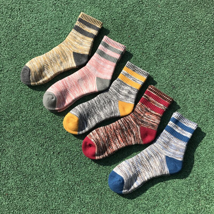5 Pair Warm Cotton Hiking Socks