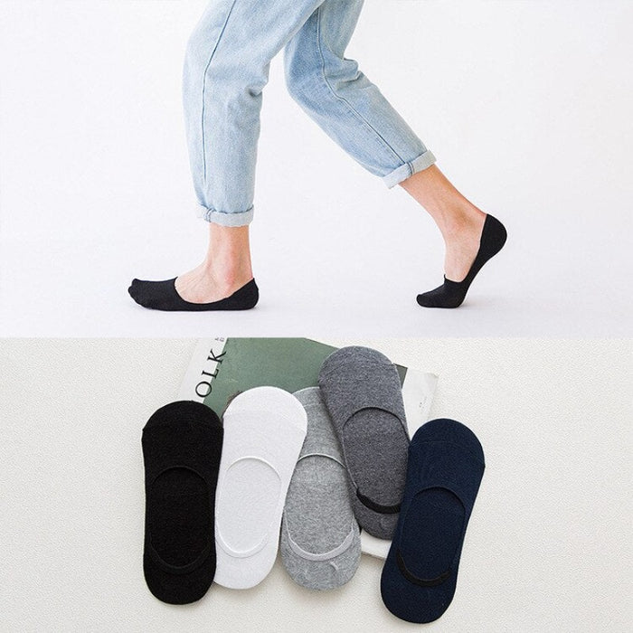 Cotton Solid Color Stealth Socks