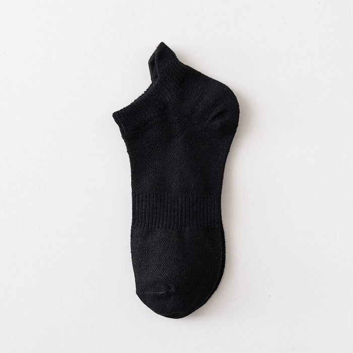 Unisex Spring Mesh Breathable Solid Color Cotton Socks