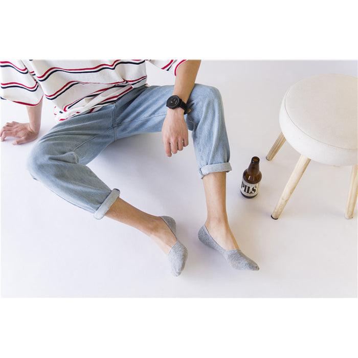 Cotton Solid Color Stealth Socks