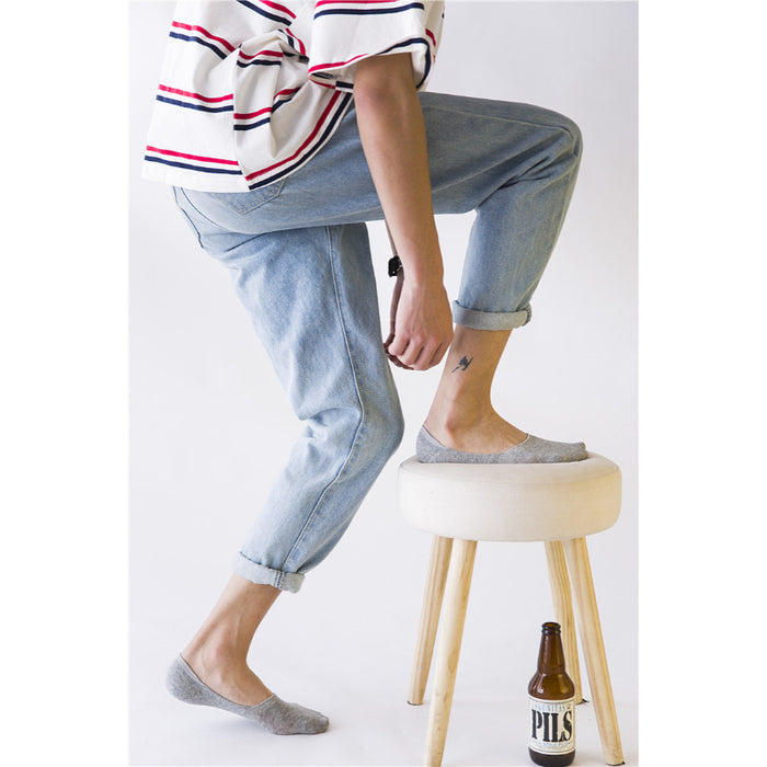 Cotton Solid Color Stealth Socks