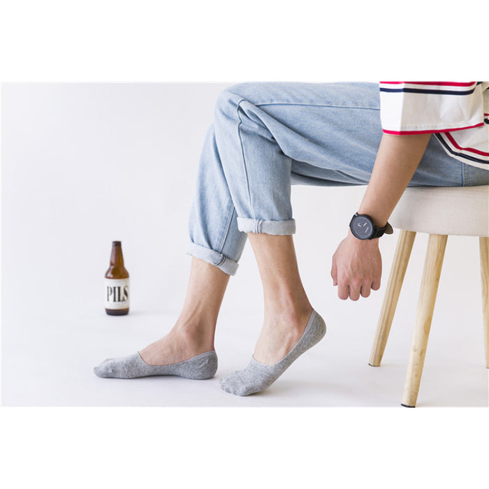 Cotton Solid Color Stealth Socks