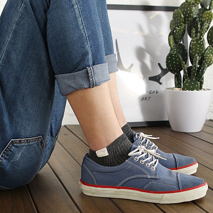 Cotton Comfortable Vertical Stripes Ankle Socks