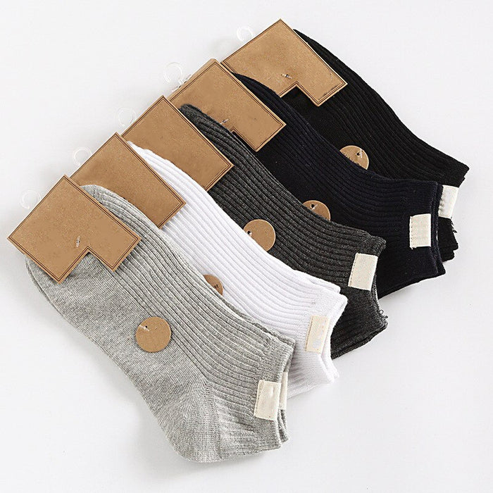 Cotton Comfortable Vertical Stripes Ankle Socks